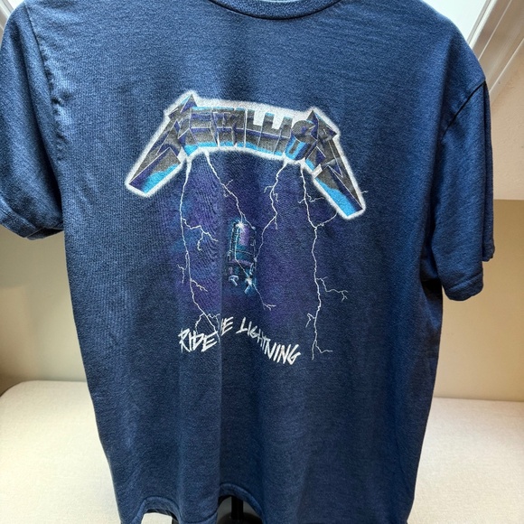 Vintage Metallica Ride The Lightning Unisex T Shirt Size L - Picture 1 of 9